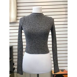 Express One Eleven Long Sleeve Crop Top